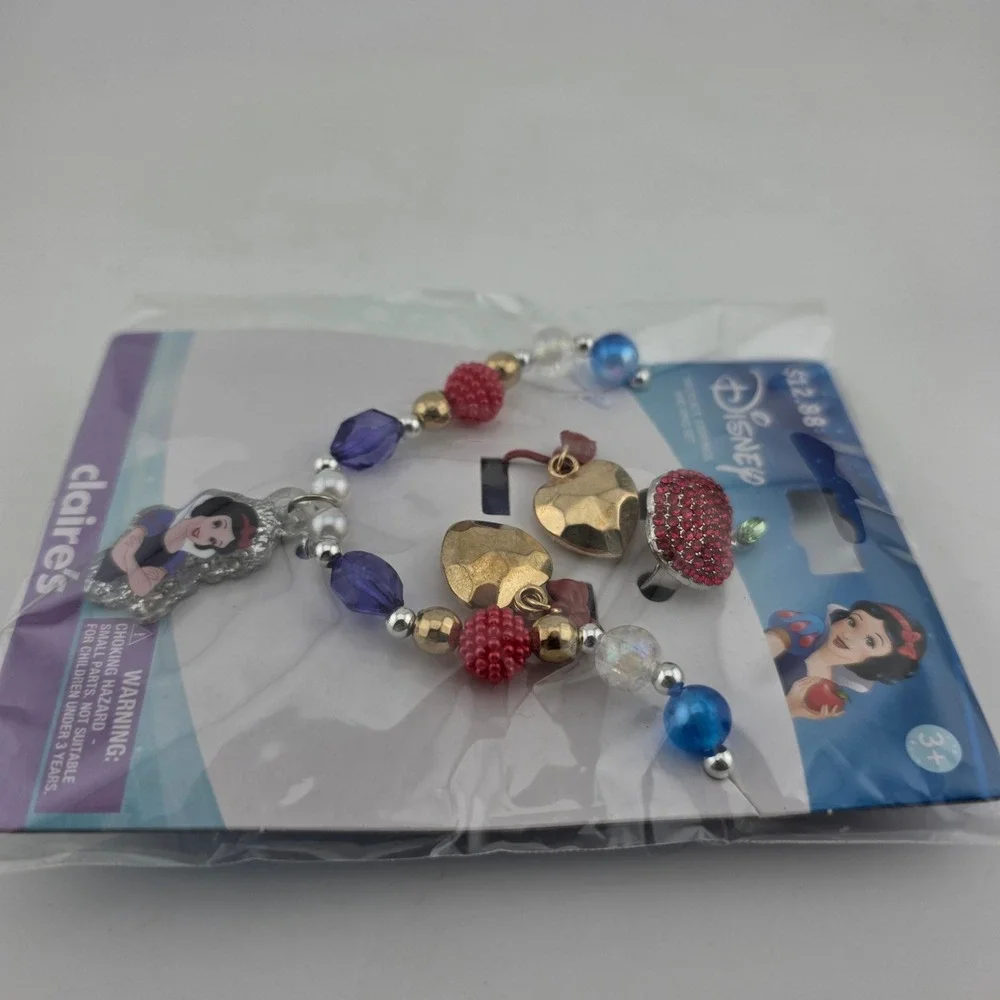 Disney Princess Snow White Jewelry Set Girls‎ Multicolor NEW Necklace Ring